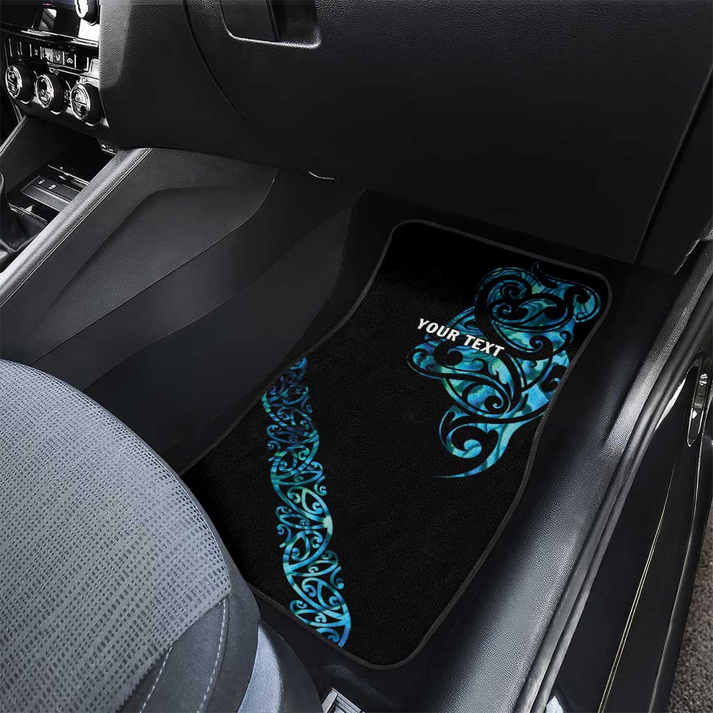 All Black Maori Tribal Tattoo Personalised Car Mats Polynesian Style