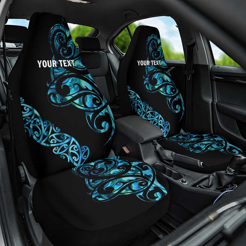 All Black Maori Tribal Tattoo Personalised Car Seat Cover Polynesian Style