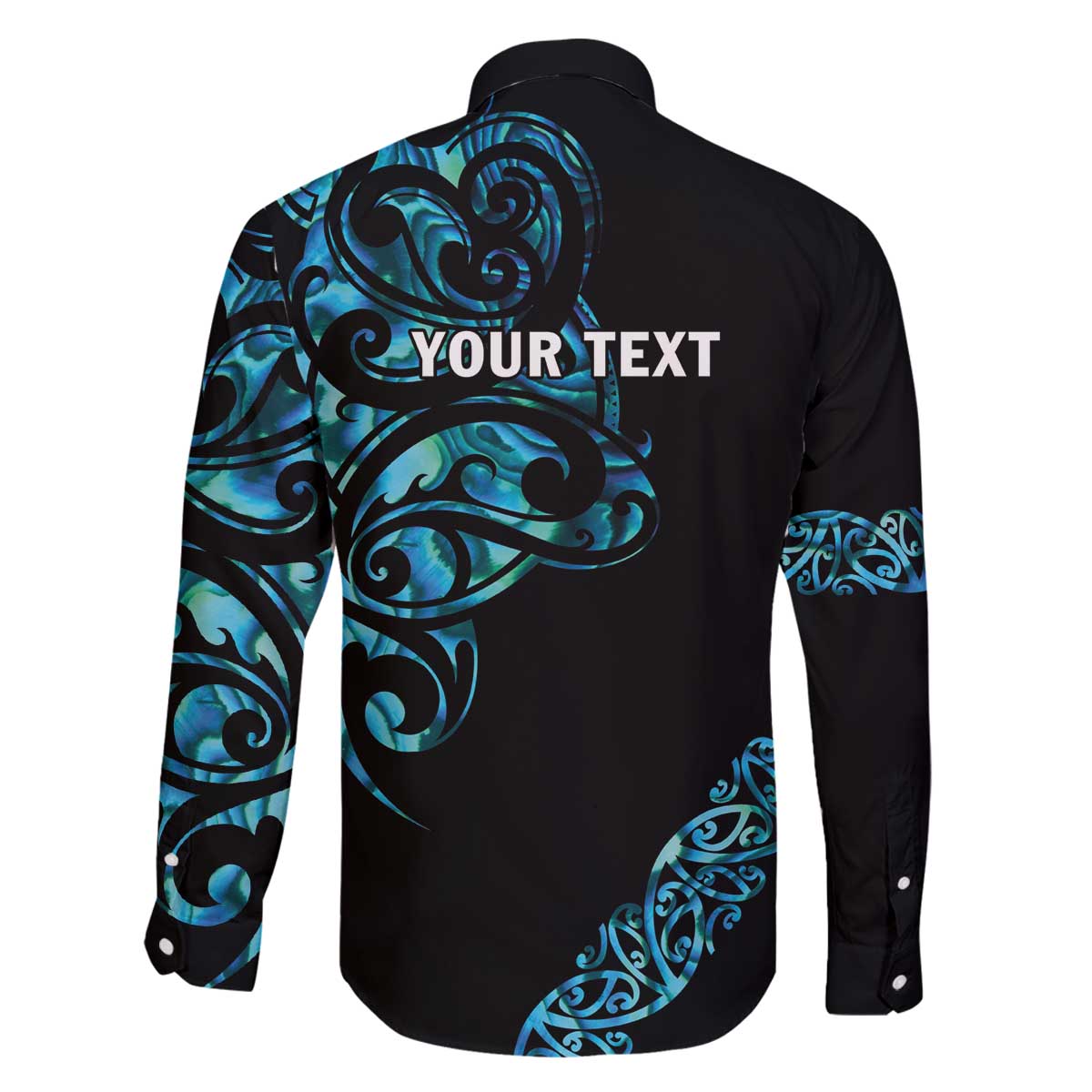 All Black Maori Tribal Tattoo Personalised Family Matching Off The Shoulder Long Sleeve Dress and Hawaiian Shirt Polynesian Style LT9 - Polynesian Pride