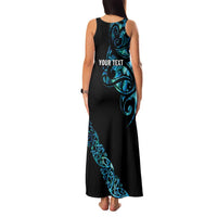 All Black Maori Tribal Tattoo Personalised Family Matching Tank Maxi Dress and Hawaiian Shirt Polynesian Style LT9 - Polynesian Pride