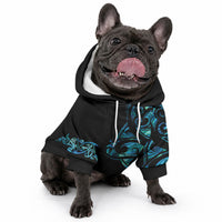 All Black Maori Tribal Tattoo Personalised Pet Hoodie Polynesian Style