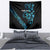 All Black Maori Tribal Tattoo Personalised Tapestry Polynesian Style