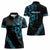 All Black Maori Tribal Tattoo Personalised Women Polo Shirt Polynesian Style