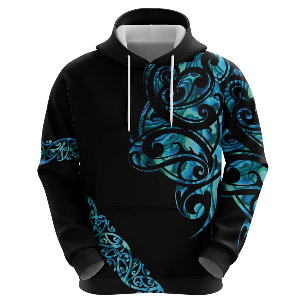 All Black Maori Tribal Tattoo Personalised Zip Hoodie Polynesian Style LT9 - Polynesian Pride