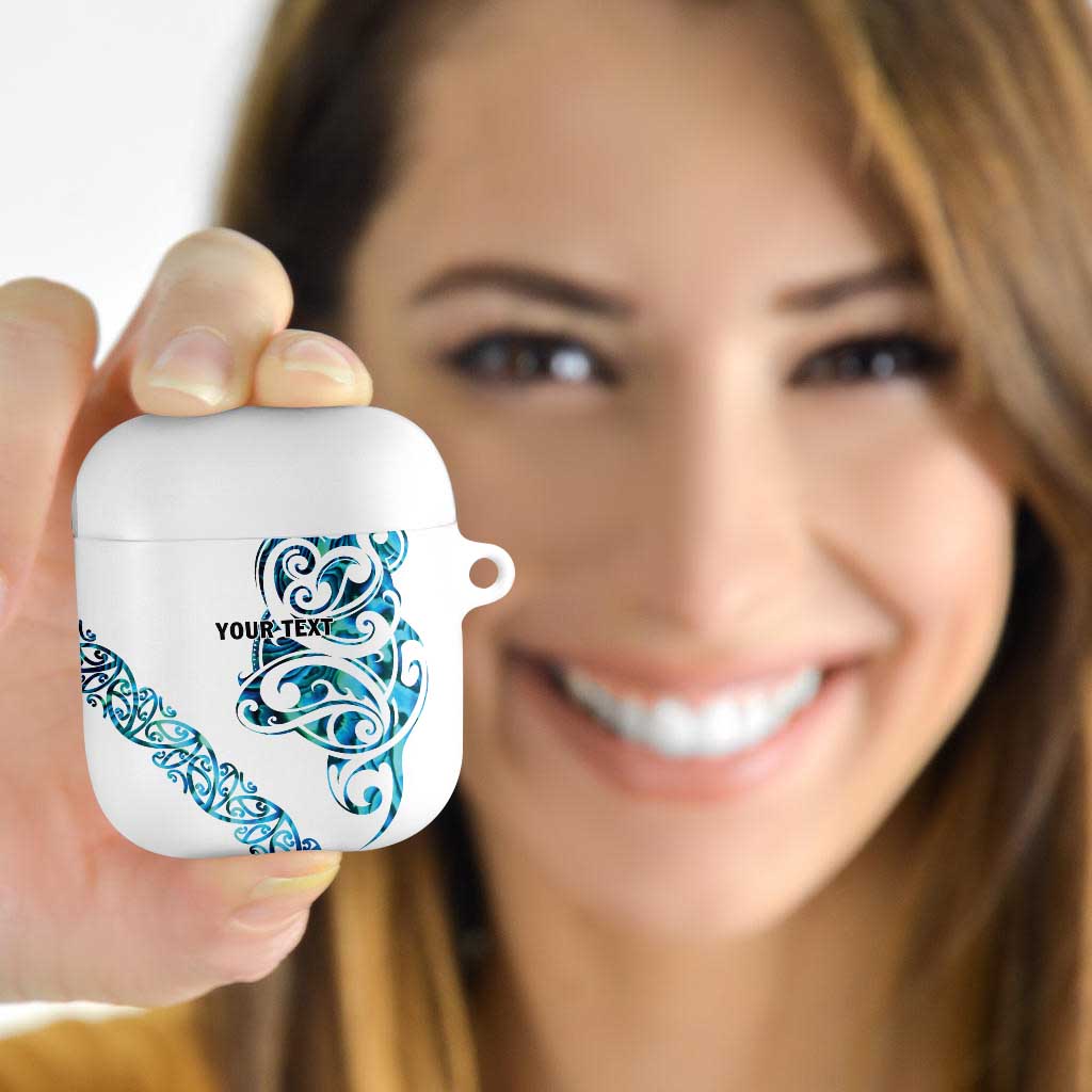 All White Maori Tribal Tattoo Personalised AirPods Case Polynesian Style - Polynesian Pride