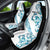 All White Maori Tribal Tattoo Personalised Car Seat Cover Polynesian Style