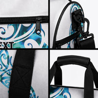 All White Maori Tribal Tattoo Personalised Duffle Bag Polynesian Style