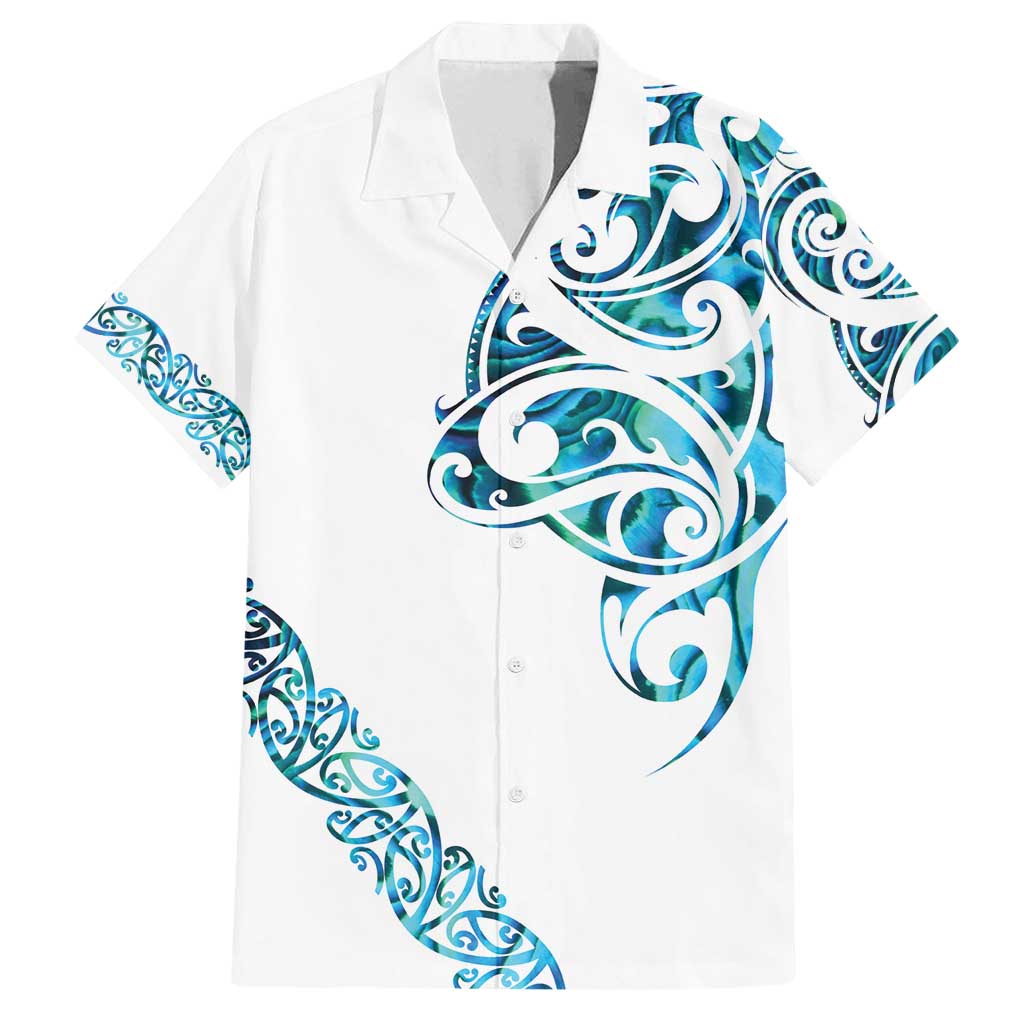 All White Maori Tribal Tattoo Personalised Family Matching Tank Maxi Dress and Hawaiian Shirt Polynesian Style LT9 Dad's Shirt - Short Sleeve White - Polynesian Pride