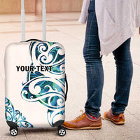 All White Maori Tribal Tattoo Personalised Luggage Cover Polynesian Style