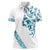 All White Maori Tribal Tattoo Personalised Women Polo Shirt Polynesian Style