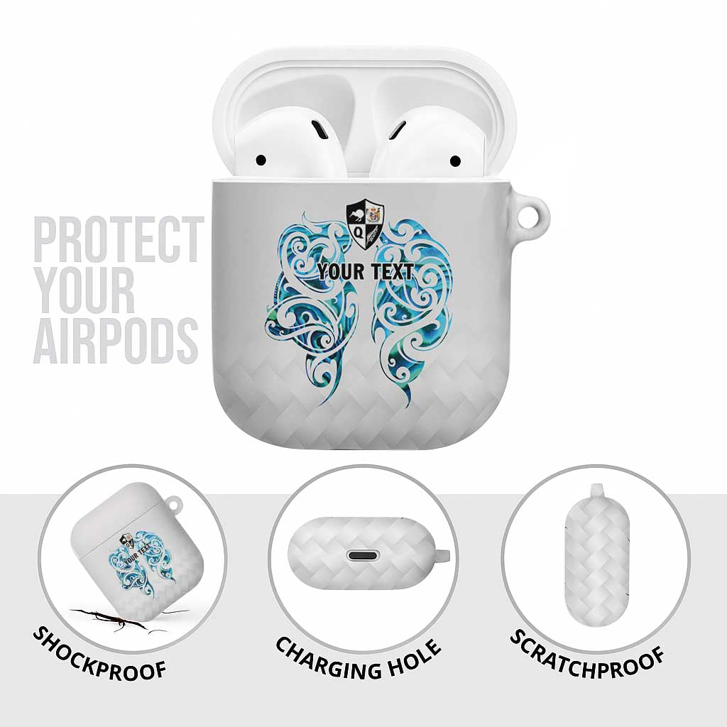 Queensland Maori Kiwi Personalised AirPods Case Ma Kakariki Papua Shell Maori Tribal Tattoo LT9 - Polynesian Pride