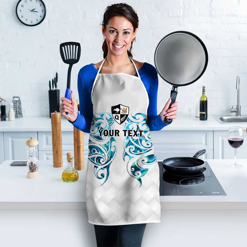Queensland Maori Kiwi Personalised Apron Ma Kakariki Papua Shell Maori Tribal Tattoo LT9 - Polynesian Pride