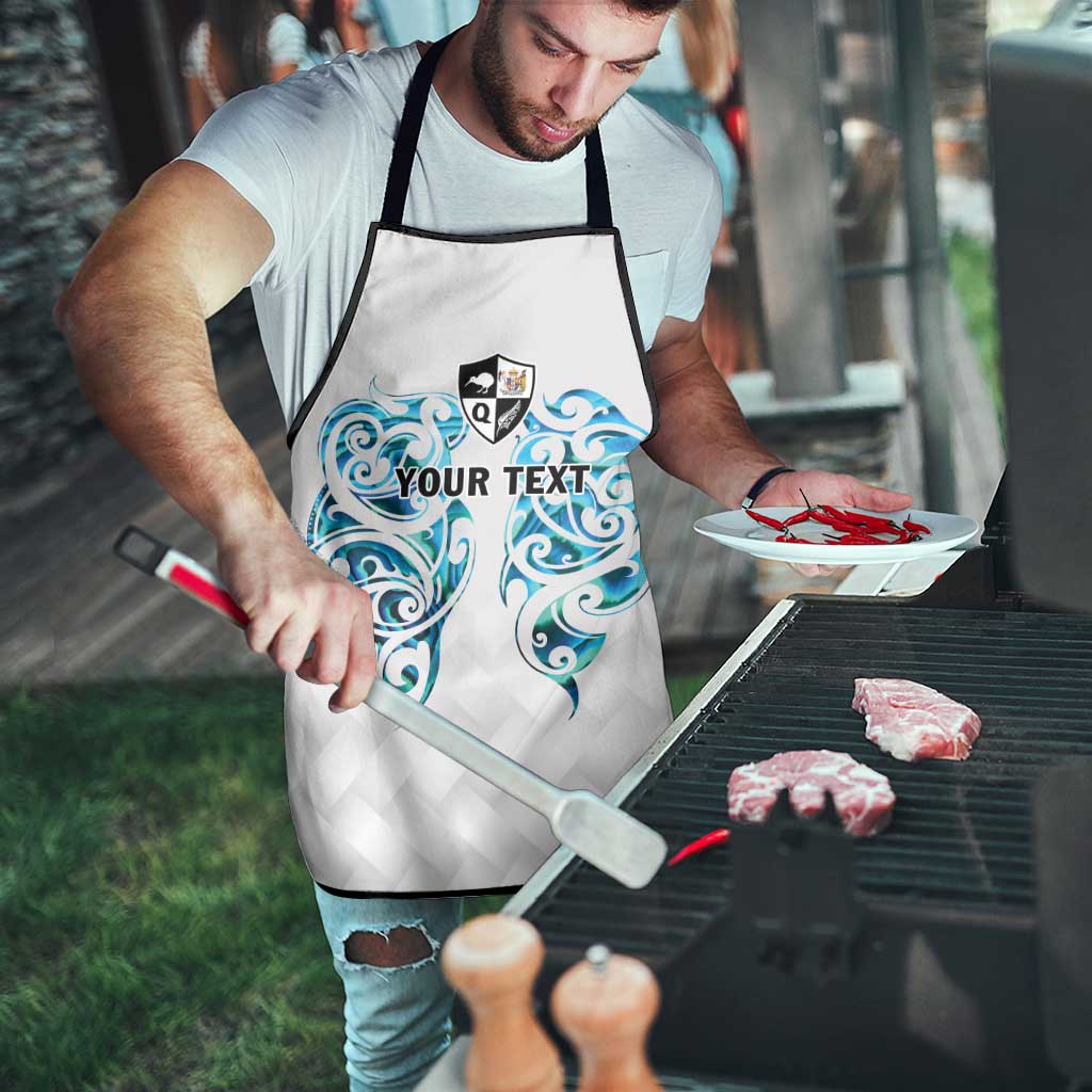 Queensland Maori Kiwi Personalised Apron Ma Kakariki Papua Shell Maori Tribal Tattoo LT9 - Polynesian Pride