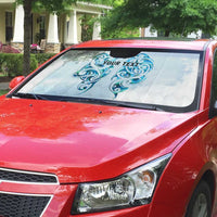 Queensland Maori Kiwi Personalised Auto Sun Shade Ma Kakariki Papua Shell Maori Tribal Tattoo LT9 - Polynesian Pride