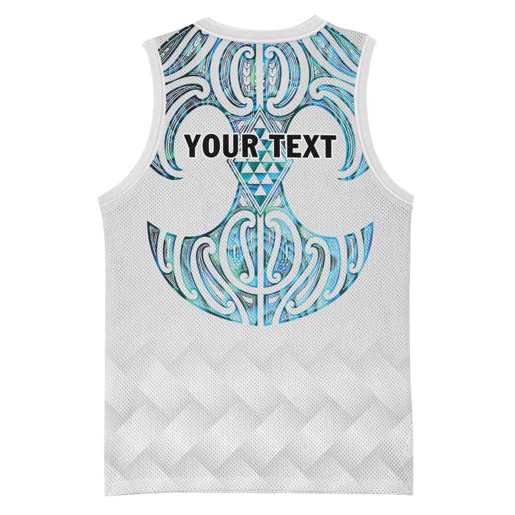 Queensland Maori Kiwi Personalised Basketball Jersey Ma Kakariki Papua Shell Maori Tribal Tattoo LT9 - Polynesian Pride
