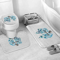 Queensland Maori Kiwi Personalised Bathroom Set Ma Kakariki Papua Shell Maori Tribal Tattoo LT9 Mat Set Only (3 pcs) One Size White - Polynesian Pride