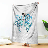 Queensland Maori Kiwi Personalised Blanket Ma Kakariki Papua Shell Maori Tribal Tattoo