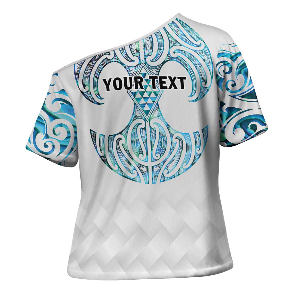 Queensland Maori Kiwi Personalised Cross Shoulder Shirt Ma Kakariki Papua Shell Maori Tribal Tattoo LT9 - Polynesian Pride