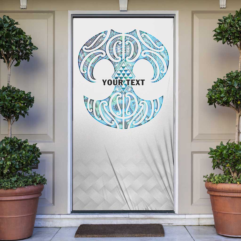 Queensland Maori Kiwi Personalised Door Cover Ma Kakariki Papua Shell Maori Tribal Tattoo LT9 White - Polynesian Pride