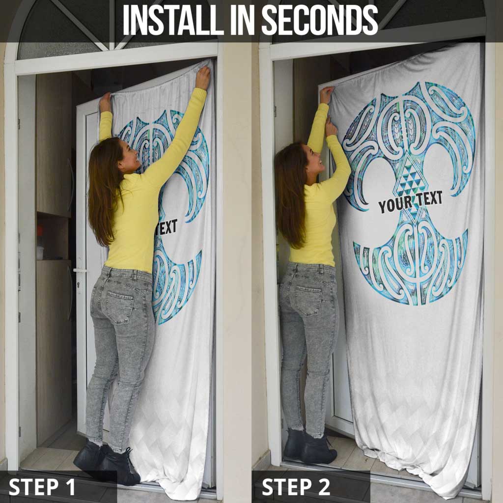 Queensland Maori Kiwi Personalised Door Cover Ma Kakariki Papua Shell Maori Tribal Tattoo LT9 - Polynesian Pride