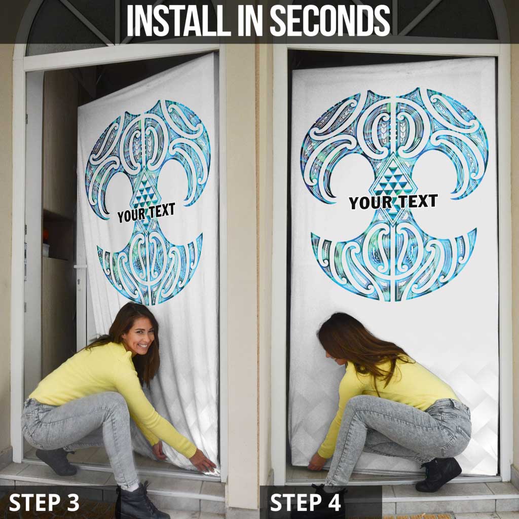 Queensland Maori Kiwi Personalised Door Cover Ma Kakariki Papua Shell Maori Tribal Tattoo LT9 - Polynesian Pride