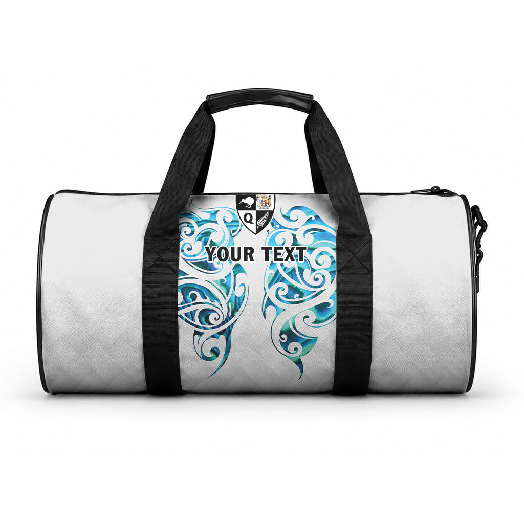 Queensland Maori Kiwi Personalised Duffle Bag Ma Kakariki Papua Shell Maori Tribal Tattoo LT9 One size White - Polynesian Pride