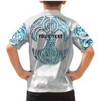Queensland Maori Kiwi Personalised Family Matching Mermaid Dress and Hawaiian Shirt Ma Kakariki Papua Shell Maori Tribal Tattoo LT9 - Polynesian Pride