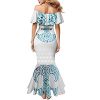 Queensland Maori Kiwi Personalised Family Matching Mermaid Dress and Hawaiian Shirt Ma Kakariki Papua Shell Maori Tribal Tattoo LT9 - Polynesian Pride