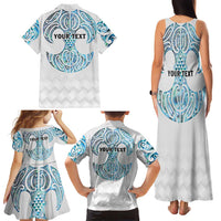 Queensland Maori Kiwi Personalised Family Matching Tank Maxi Dress and Hawaiian Shirt Ma Kakariki Papua Shell Maori Tribal Tattoo LT9 - Polynesian Pride