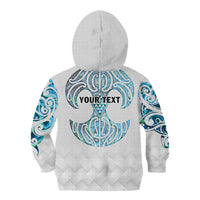 Queensland Maori Kiwi Personalised Kid Hoodie Ma Kakariki Papua Shell Maori Tribal Tattoo LT9 - Polynesian Pride