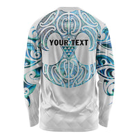Queensland Maori Kiwi Personalised Long Sleeve Shirt Ma Kakariki Papua Shell Maori Tribal Tattoo LT9 - Polynesian Pride