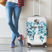Queensland Maori Kiwi Personalised Luggage Cover Ma Kakariki Papua Shell Maori Tribal Tattoo