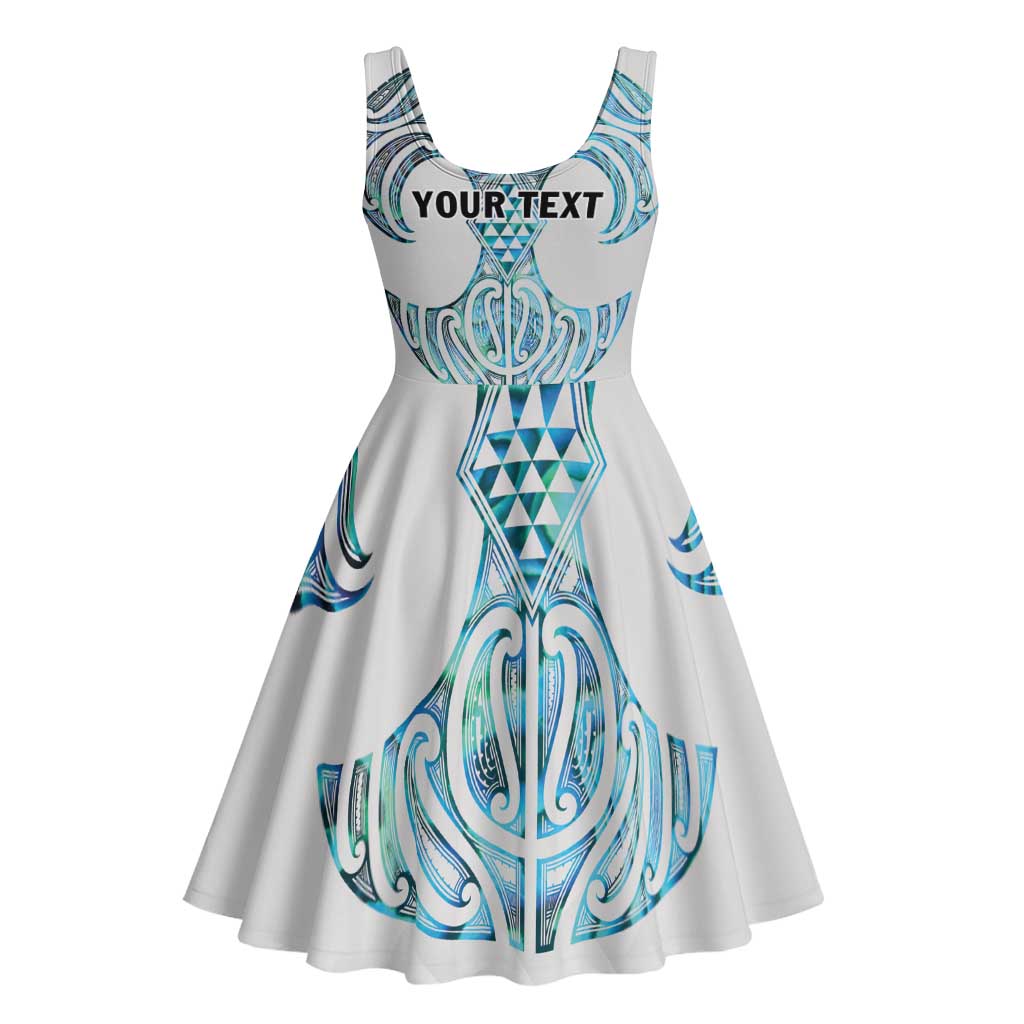 Queensland Maori Kiwi Personalised Midi Dress Ma Kakariki Papua Shell Maori Tribal Tattoo LT9 - Polynesian Pride