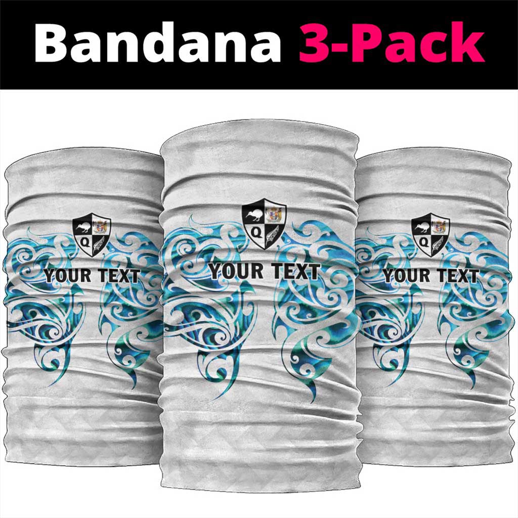 Queensland Maori Kiwi Personalised Neck Gaiter Ma Kakariki Papua Shell Maori Tribal Tattoo LT9 package One Size: 25*50cm White - Polynesian Pride