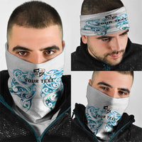 Queensland Maori Kiwi Personalised Neck Gaiter Ma Kakariki Papua Shell Maori Tribal Tattoo LT9 - Polynesian Pride