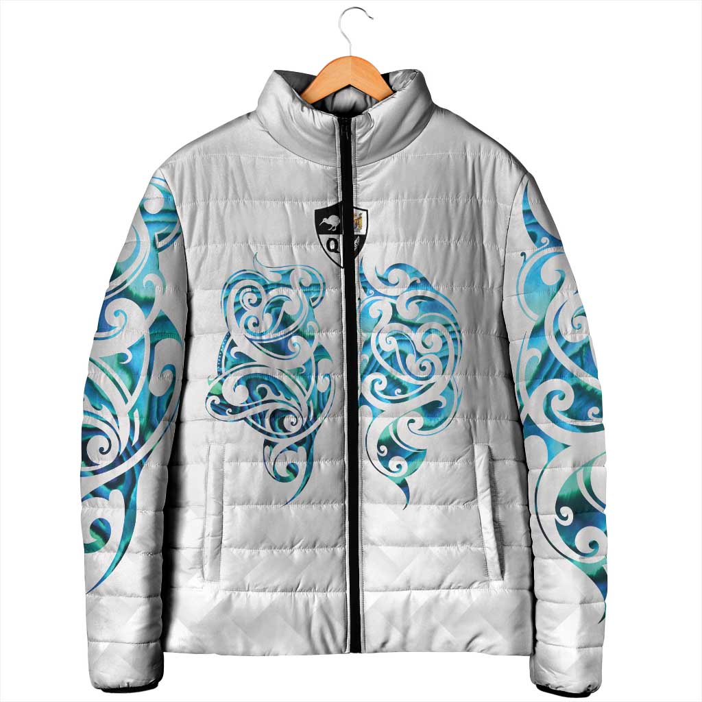 Queensland Maori Kiwi Personalised Padded Jacket Ma Kakariki Papua Shell Maori Tribal Tattoo LT9 - Polynesian Pride