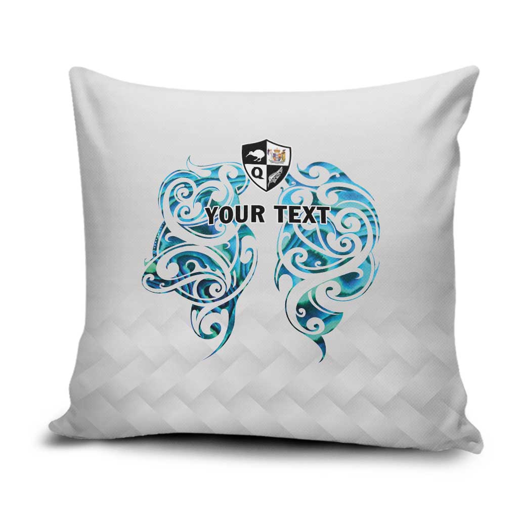 Queensland Maori Kiwi Personalised Pillow Cover Ma Kakariki Papua Shell Maori Tribal Tattoo LT9 White - Polynesian Pride