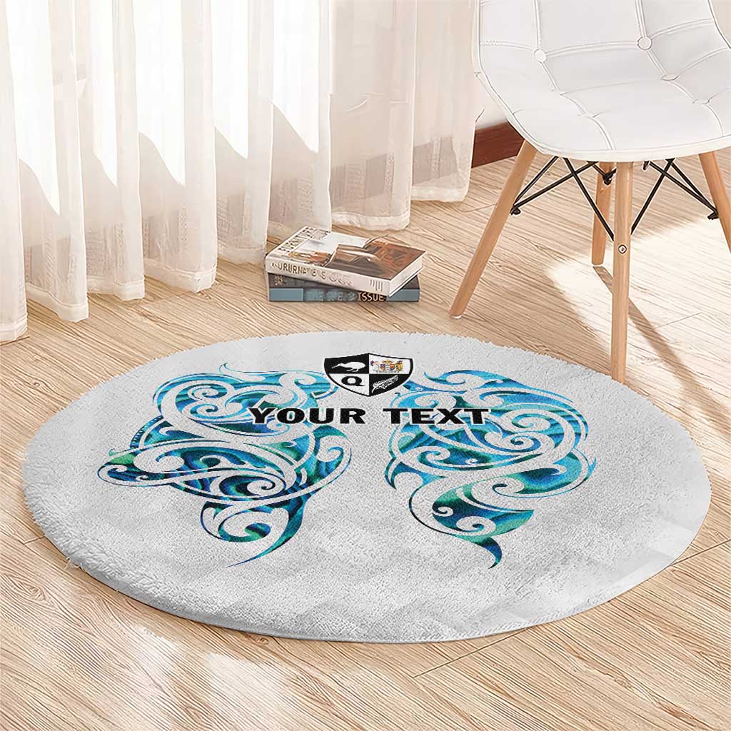 Queensland Maori Kiwi Personalised Round Carpet Ma Kakariki Papua Shell Maori Tribal Tattoo