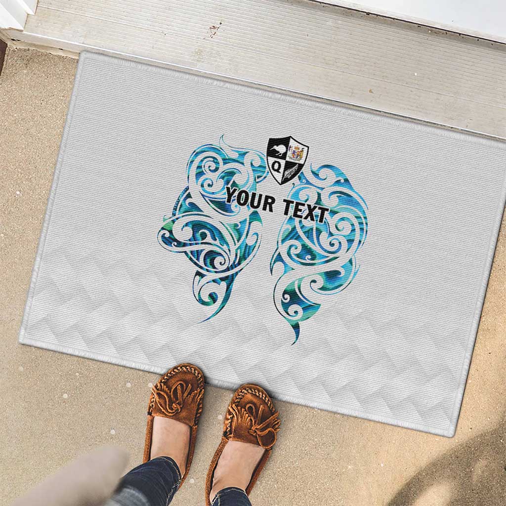 Queensland Maori Kiwi Personalised Rubber Doormat Ma Kakariki Papua Shell Maori Tribal Tattoo