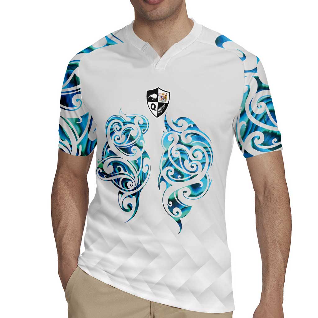 Queensland Maori Kiwi Personalised Rugby Jersey Ma Kakariki Papua Shell Maori Tribal Tattoo LT9 - Polynesian Pride