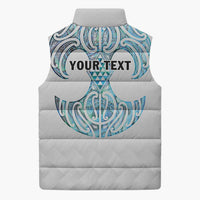 Queensland Maori Kiwi Personalised Sleeveless Puffer Jacket Ma Kakariki Papua Shell Maori Tribal Tattoo LT9 - Polynesian Pride