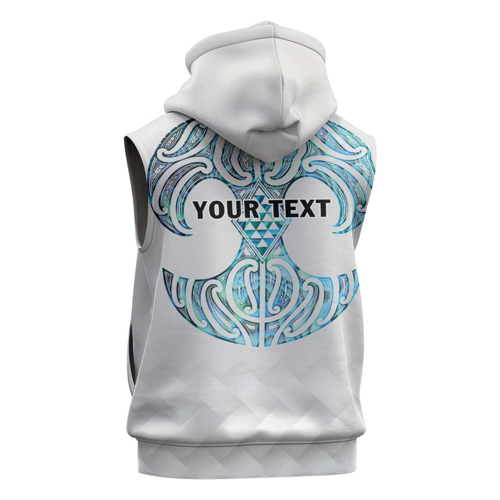 Queensland Maori Kiwi Personalised Sleeveless Zip Hoodie Ma Kakariki Papua Shell Maori Tribal Tattoo LT9 - Polynesian Pride