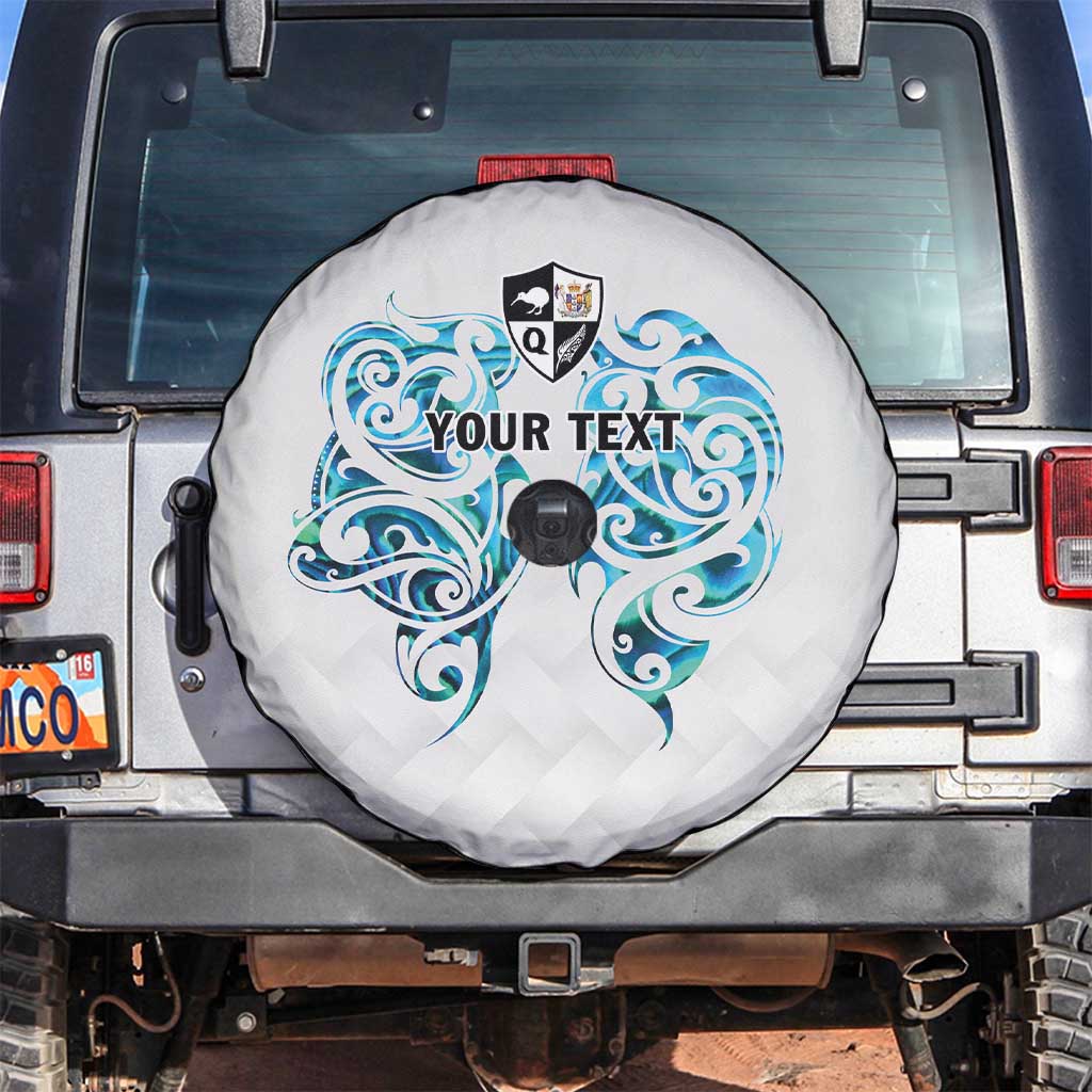 Queensland Maori Kiwi Personalised Spare Tire Cover Ma Kakariki Papua Shell Maori Tribal Tattoo