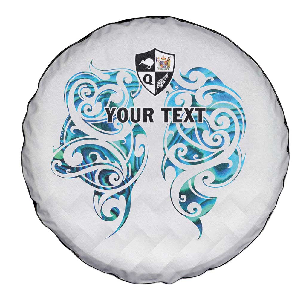 Queensland Maori Kiwi Personalised Spare Tire Cover Ma Kakariki Papua Shell Maori Tribal Tattoo