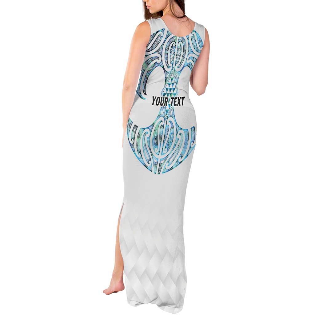 Queensland Maori Kiwi Personalised Tank Maxi Dress Ma Kakariki Papua Shell Maori Tribal Tattoo LT9 - Polynesian Pride