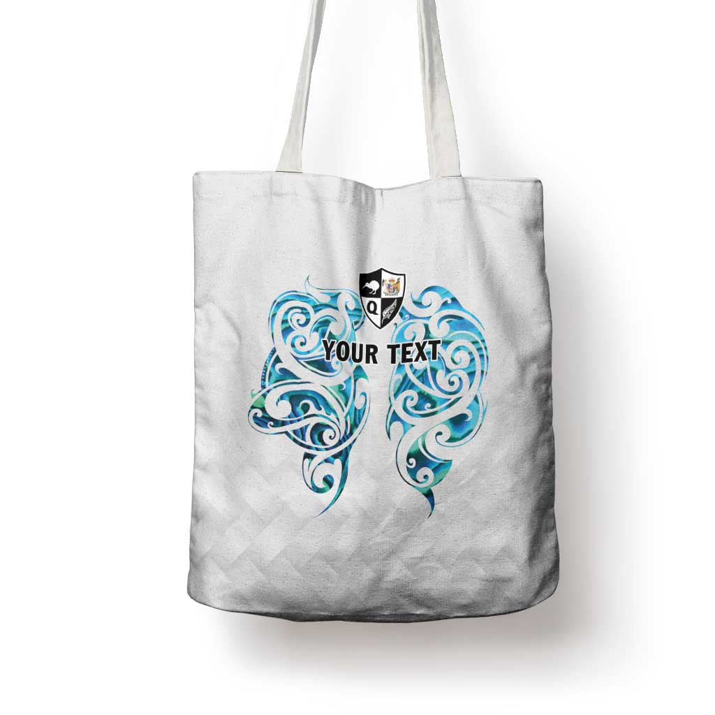 Queensland Maori Kiwi Personalised Tote Bag Ma Kakariki Papua Shell Maori Tribal Tattoo LT9 - Polynesian Pride