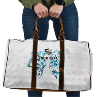 Queensland Maori Kiwi Personalised Travel Bag Ma Kakariki Papua Shell Maori Tribal Tattoo LT9 White - Polynesian Pride
