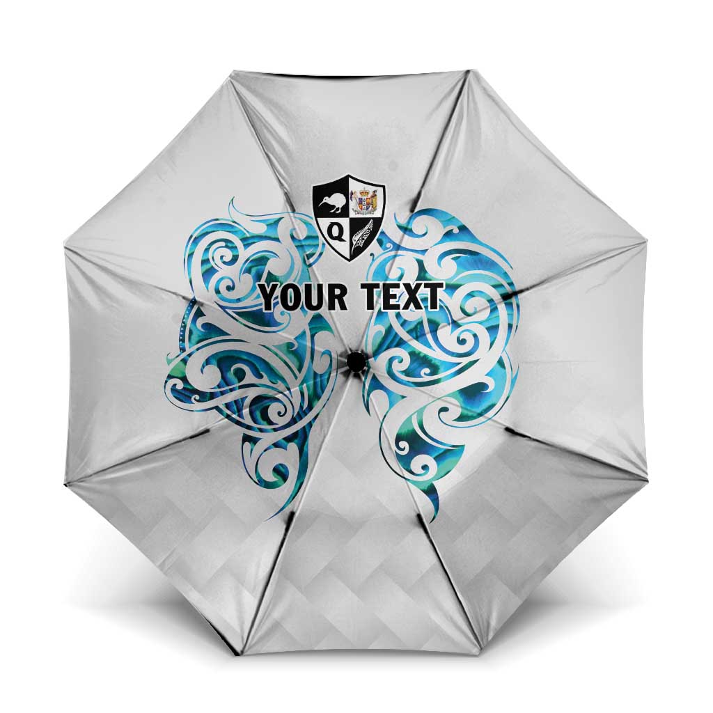 Queensland Maori Kiwi Personalised Umbrella Ma Kakariki Papua Shell Maori Tribal Tattoo LT9 One Size Folded 11.42 inch Opened Diameter 37.4 inch White - Polynesian Pride