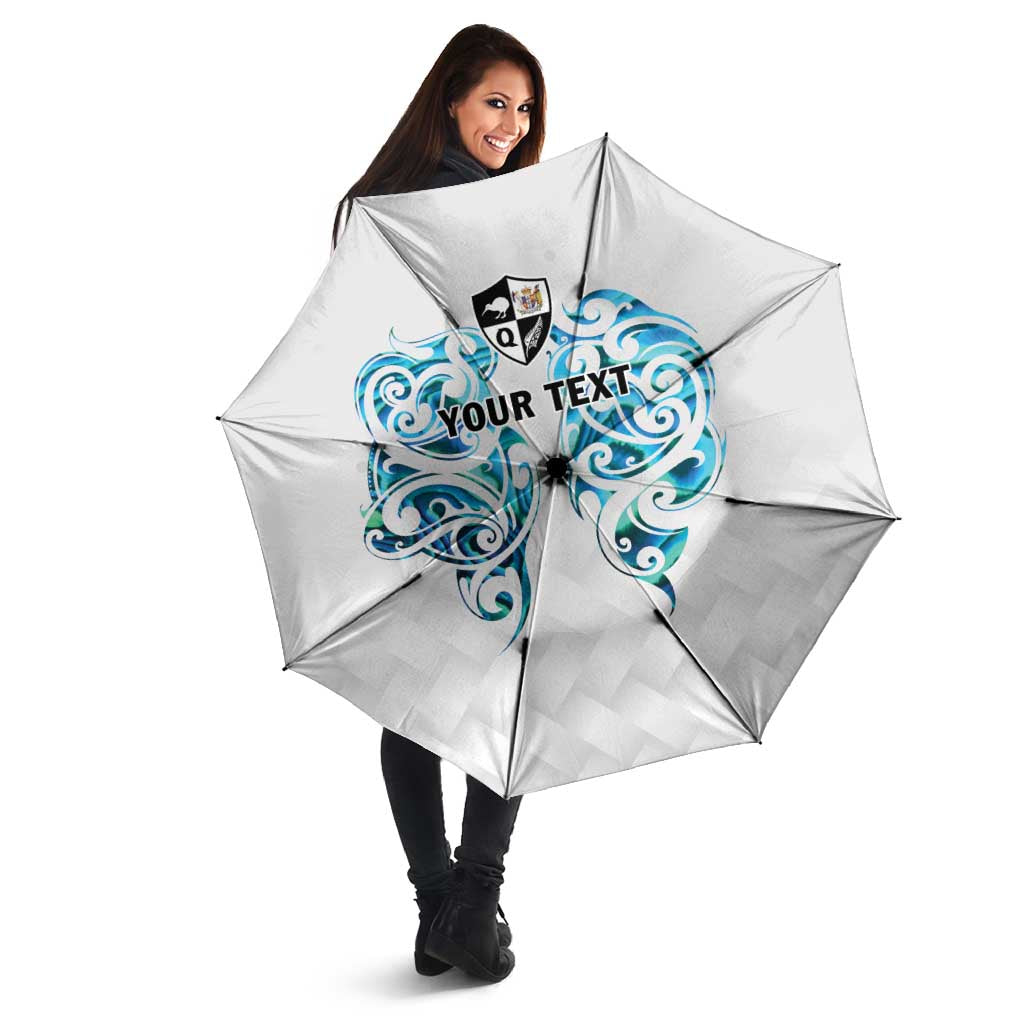 Queensland Maori Kiwi Personalised Umbrella Ma Kakariki Papua Shell Maori Tribal Tattoo LT9 - Polynesian Pride