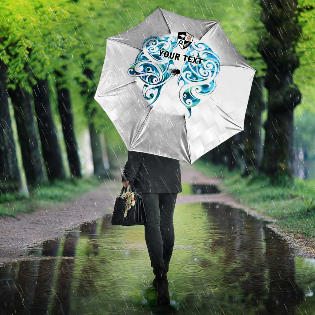 Queensland Maori Kiwi Personalised Umbrella Ma Kakariki Papua Shell Maori Tribal Tattoo LT9 - Polynesian Pride